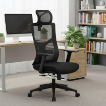 Kancelářská židle se síťovanou opěrkou zad a opěrkou hlavy