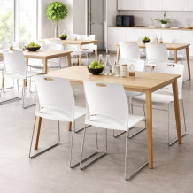 Ergonomická jídelní židle, bílá - Ilustrační fotografie