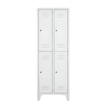 4-dveřová šatní skříň s krátkými dveřmi na nožičkách (demont)