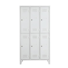 6-dveřová šatní skříň s krátkými dveřmi na nožičkách (demont)