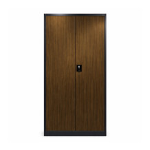 Kancelářská skříň s imitací tmavého dřeva (demont)