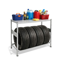 Regál na pneumatiky 1100×1210×430, 1 odkládací police