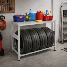 Regál na pneumatiky 1100×1210×430, 1 odkládací police