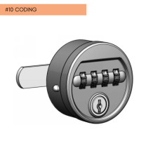 Mechanický zámek s číselným kódem se systémem na centrální klíč