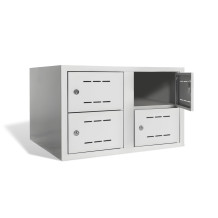 2+2dveřová skříňka na boty s přihrádkami o šířce 400 mm