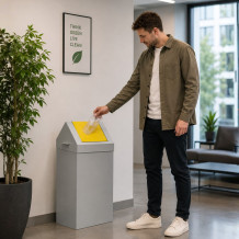 Koš na třídění odpadu - žlutý.