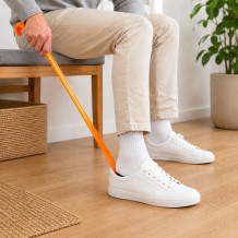 #27 SHOEHORN OE | Velký kovový obouvák, oranžový
