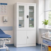#03 MEDICINE PLUS GLASS – Nemocniční skříňka na léky, 1800/800/435 mm