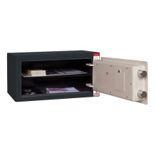 #17 MINISAFE S20 ELECTRO – Bezpečnostní schránka černo-bílá, 380 x 200 x 260 mm