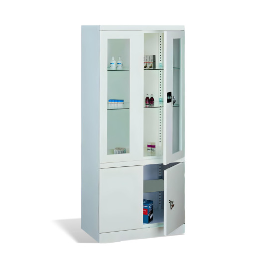 #03 MEDICINE PLUS GLASS – Nemocniční skříňka na léky, 1800/800/435 mm