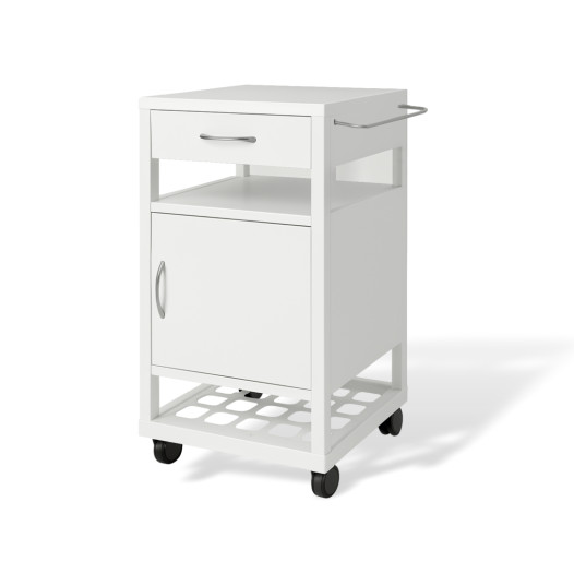 #03 BEDSIDE WHITE - Kovový noční stolek, 860 mm x 400 mm x 400 mm
