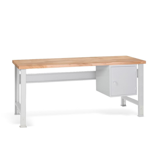 Pracovní stůl se závěsnou skříňkou a pevnými nohami, 1700 mm