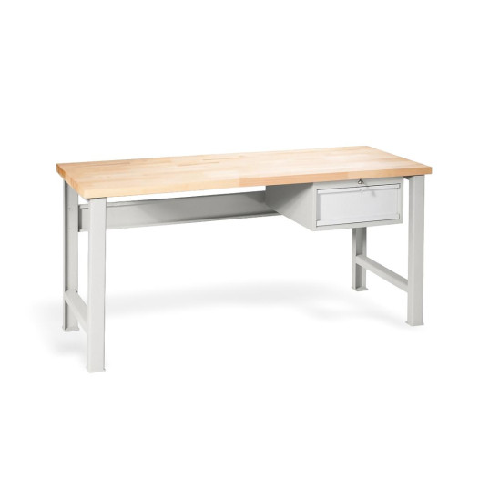 Pracovní stůl s 1 závěsnou zásuvkou a pevnými nohami, 1700 mm
