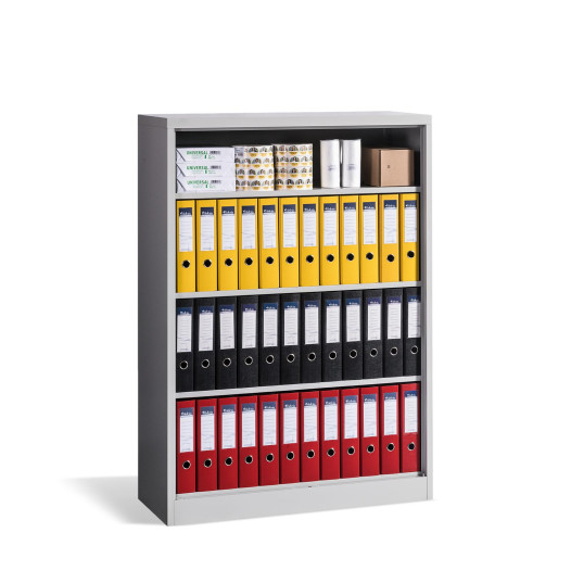 Otevřená úložná skříň se 3 policemi, s výškou 1400 mm