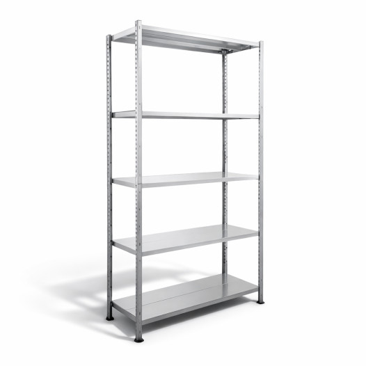 Sestava polic s 5 policemi.