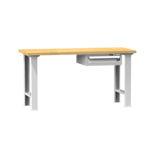 Pracovní stůl se zásuvkou s výškově nastavitelnýma nohama, 1500 mm
