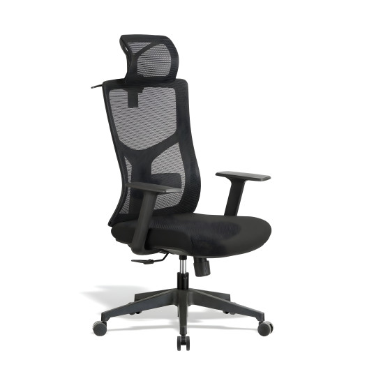 Kancelářská židle se síťovanou opěrkou zad a opěrkou hlavy