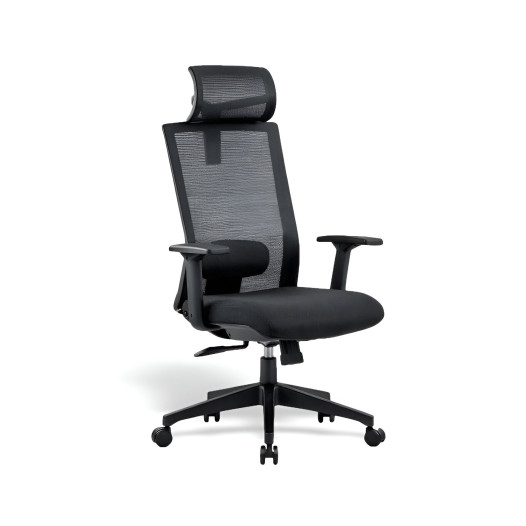 Kancelářská židle se síťovanou opěrkou zad a opěrkou hlavy
