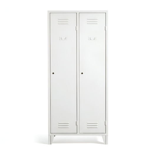 2-dveřová šatní skříň na nožičkách s přepážkou (demont)