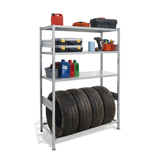 Regál na pneumatiky 2000 × 1210 × 430, 3 odkládací police