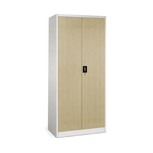 Kancelářská skříň s imitací světlého dřeva, 4 police