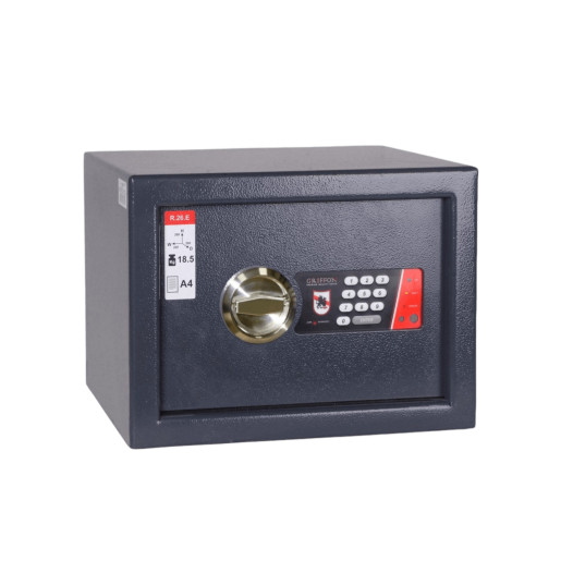 #17 MINISAFE R26 ELECTRO – Bezpečnostní schránka černá, 350 x 260 x 260 mm