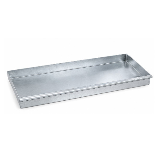 Pozinkovaná záchytná vana do chemické skříně, hloubka 580 mm, nízká