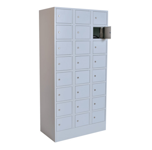 #05 BOX 24 GREY - 24-přihrádková skříň pro úschovu cenností, 1850/900/500 mm